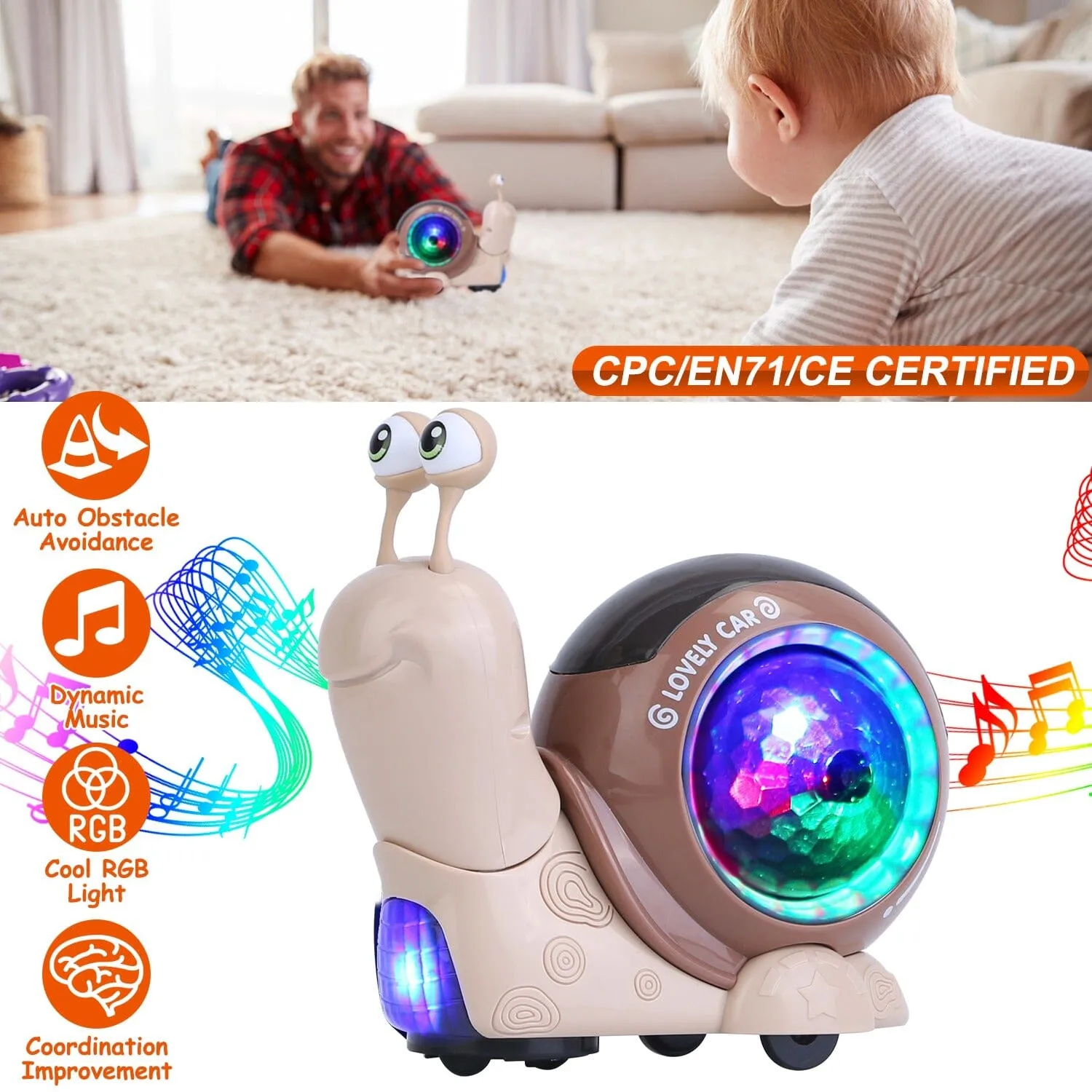 Infant Interaction Toy Automatic Obstacle Avoidance with Music
