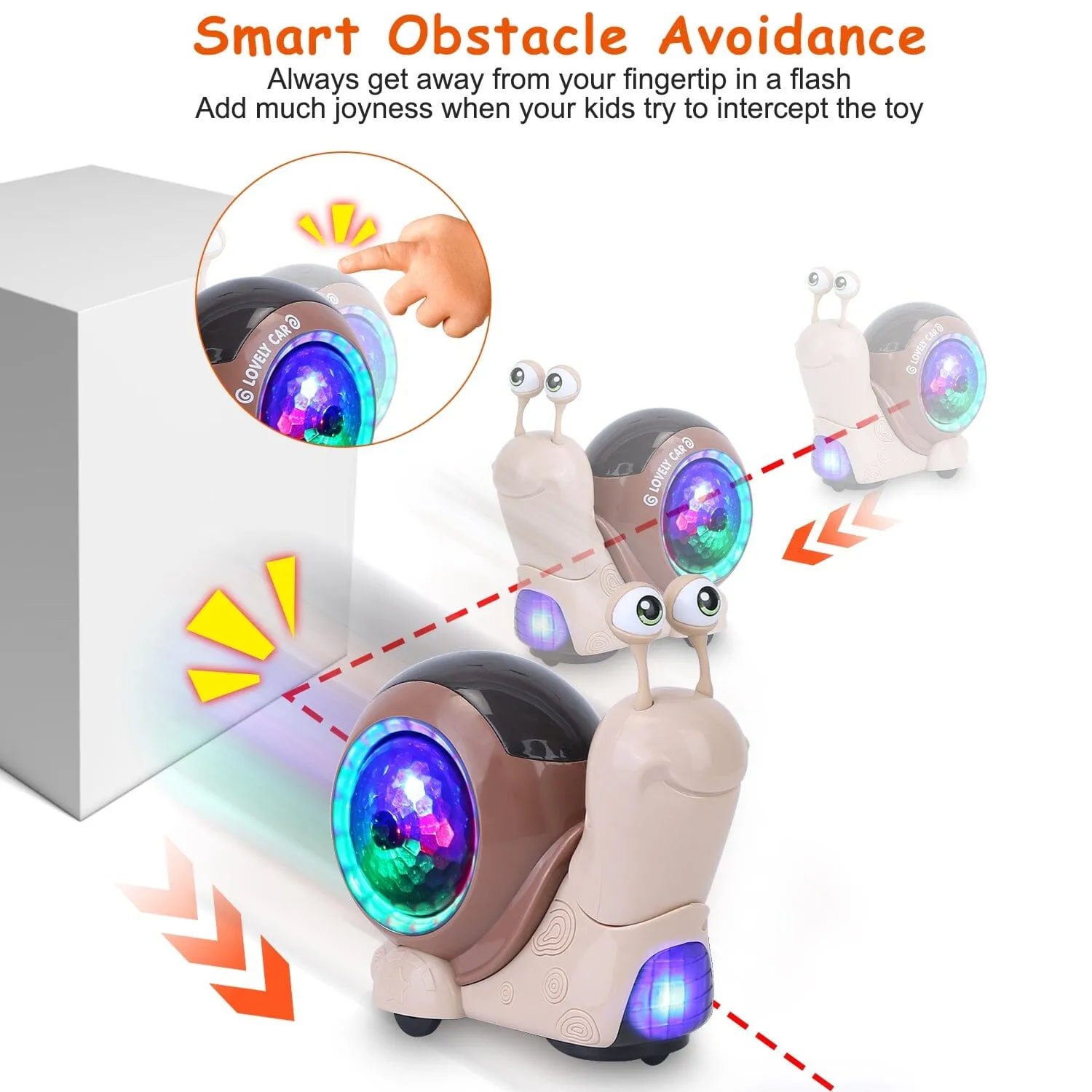 Infant Interaction Toy Automatic Obstacle Avoidance with Music