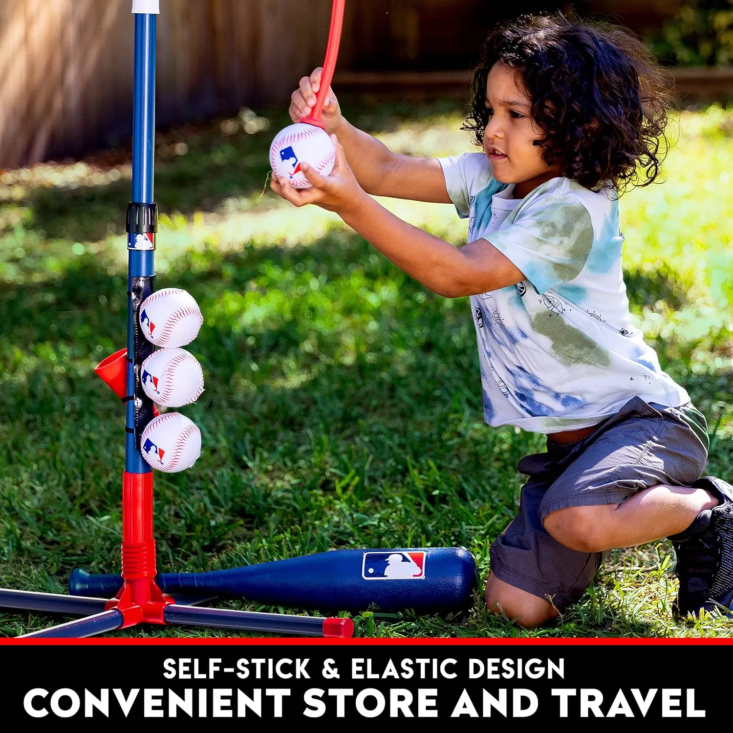 ITEM# 0203   Sports Grow-with-Me Baseball Batting Tee   Stand Set Baseball, Softball   Teeball Hitting Tee Set (Watch Video)