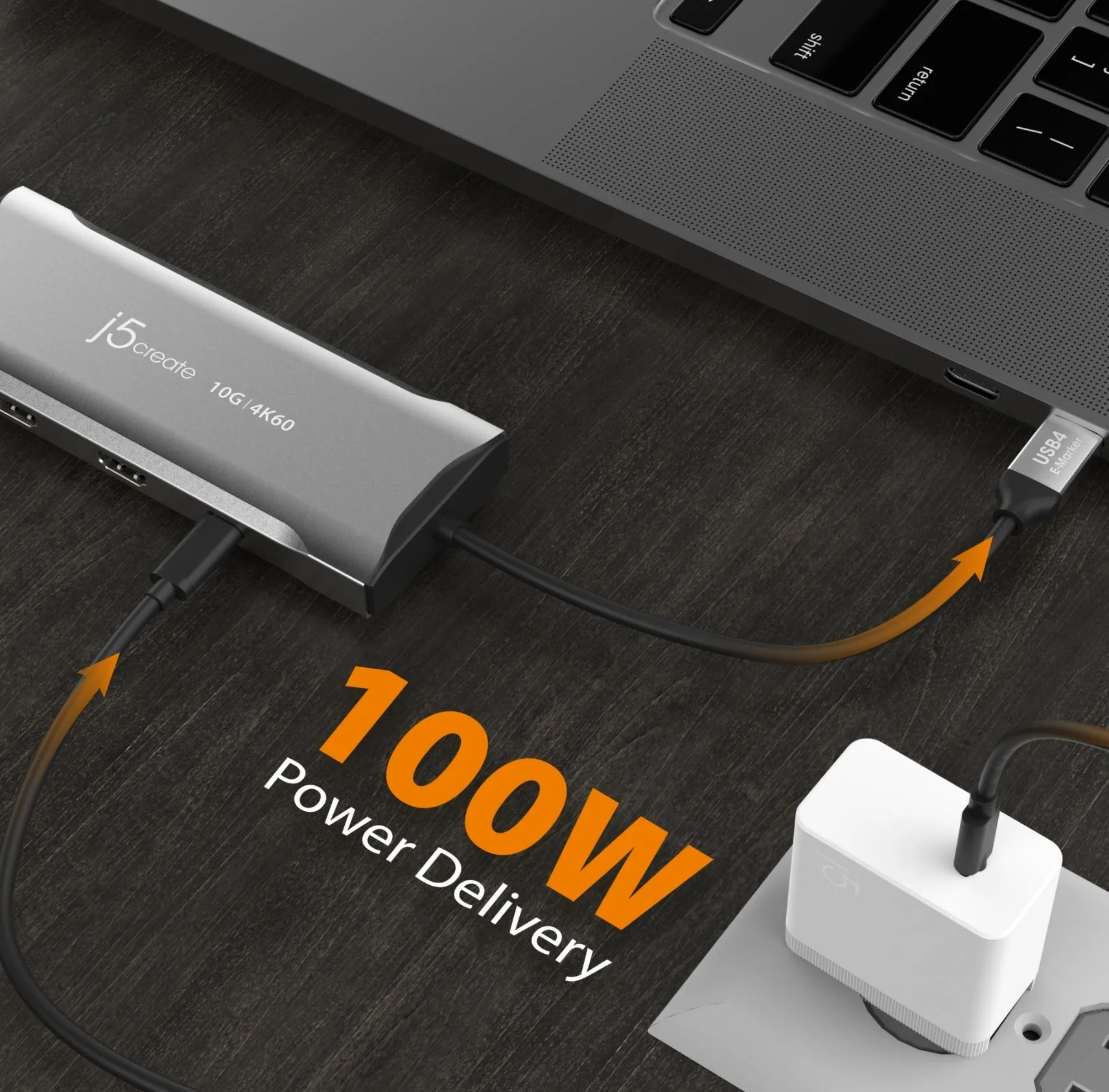 j5create 4K60 Elite USB-C® Triple-Monitor 10Gbps Mini Dock