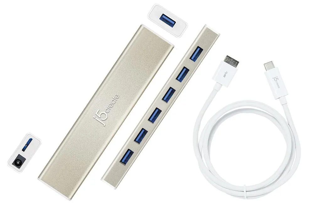 j5create JCH377 USB Type-C 3.0 7-Port HUB