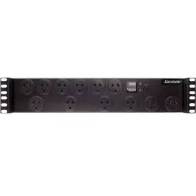 Jackson Rack Mounted Surge Protected 12 Outlet Power Board Master Switch