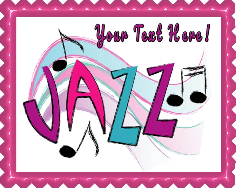 Jazz - Edible Cake Topper, Cupcake Toppers, Strips