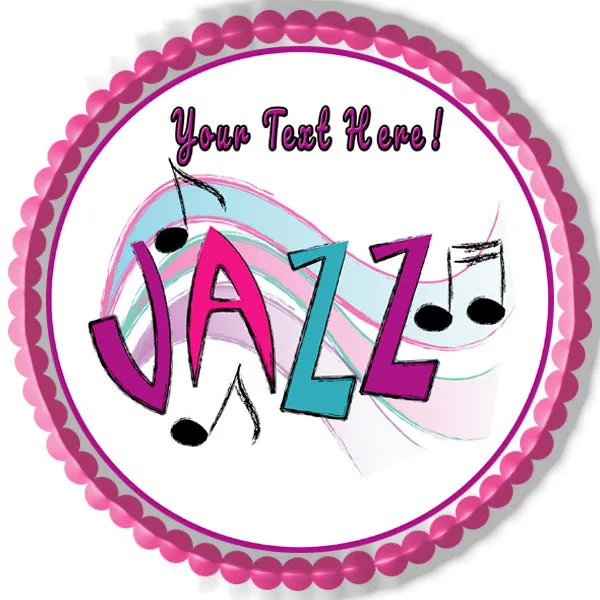 Jazz - Edible Cake Topper, Cupcake Toppers, Strips