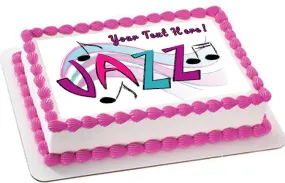 Jazz - Edible Cake Topper, Cupcake Toppers, Strips
