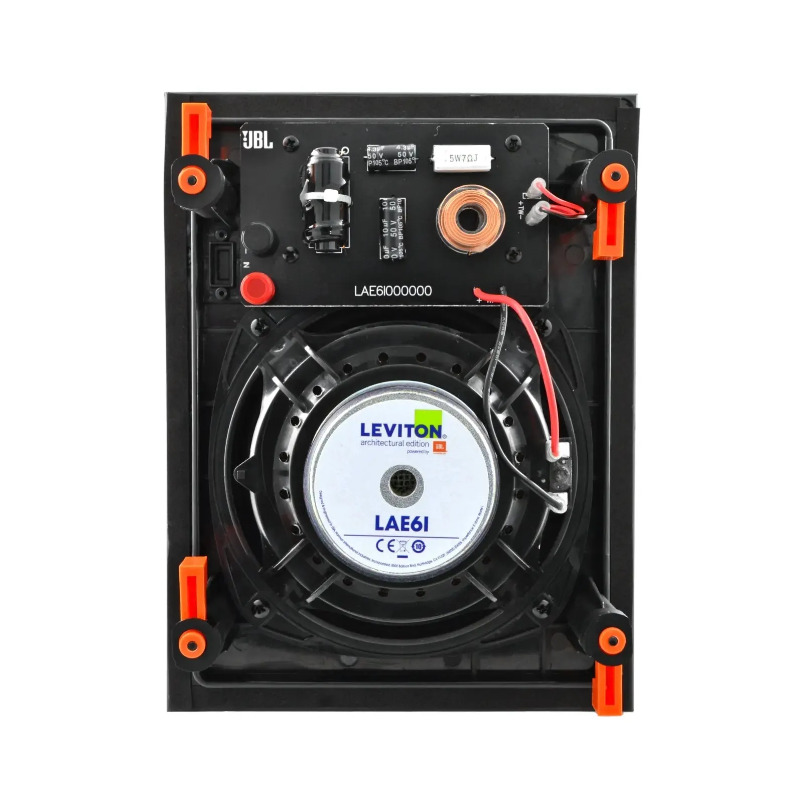 JBL LAE6I 6.5" in-Wall Speaker 2-Way Frameless Design and White Magnetic Grille