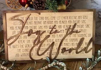 Joy to the World: Laser Cut Wood Wall Decor