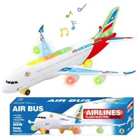 Jugaad Life W-029-SGDDFJA380 Toddler Toy Plane with LED Flashing Lights and Music