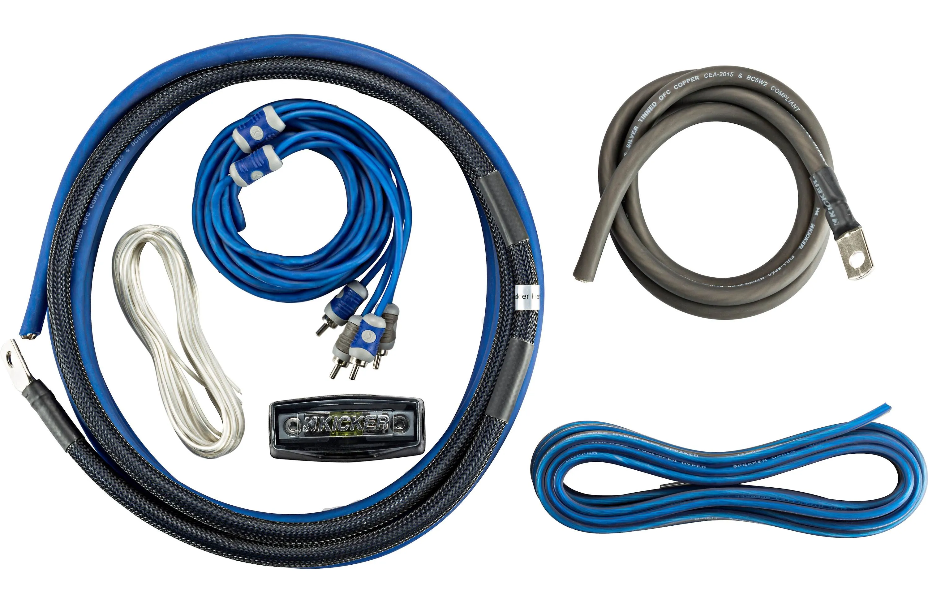 Kicker 46CK4 4AWG 2-Channel Amp Kit