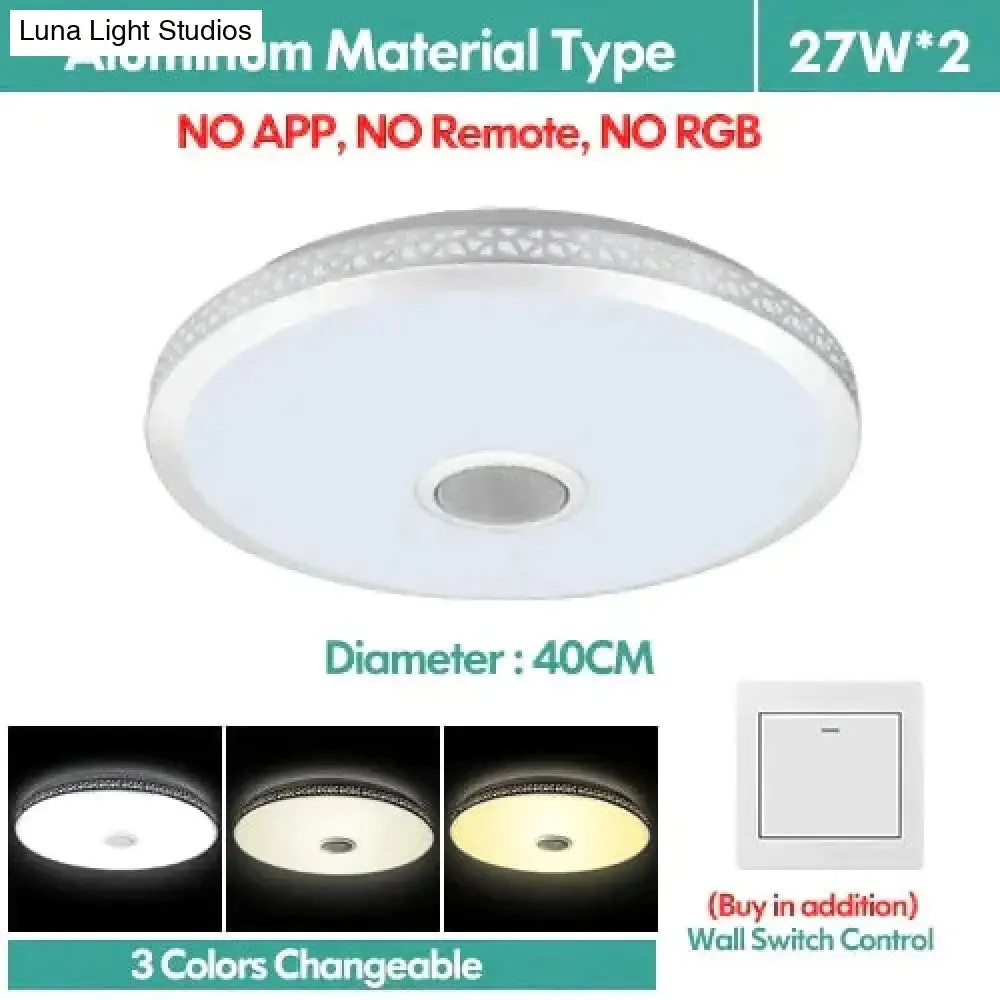 LED Ceiling Light Bluetooth and Music with colourful and dimmer RGB Ceiling Light Remote Control for living room and bedroom