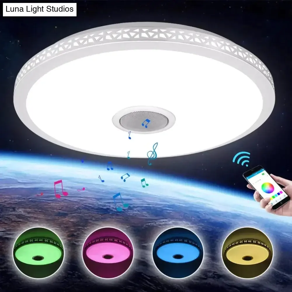 LED Ceiling Light Bluetooth and Music with colourful and dimmer RGB Ceiling Light Remote Control for living room and bedroom