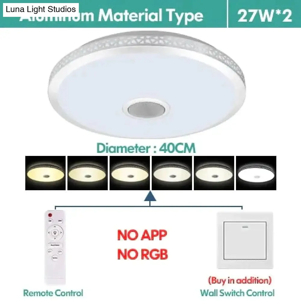 LED Ceiling Light Bluetooth and Music with colourful and dimmer RGB Ceiling Light Remote Control for living room and bedroom