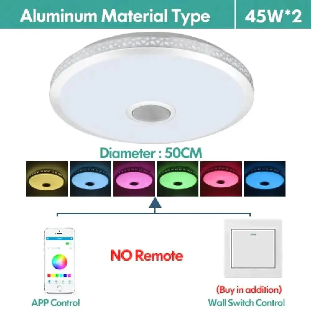 LED Ceiling Light Bluetooth and Music with colourful and dimmer RGB Ceiling Light Remote Control for living room and bedroom