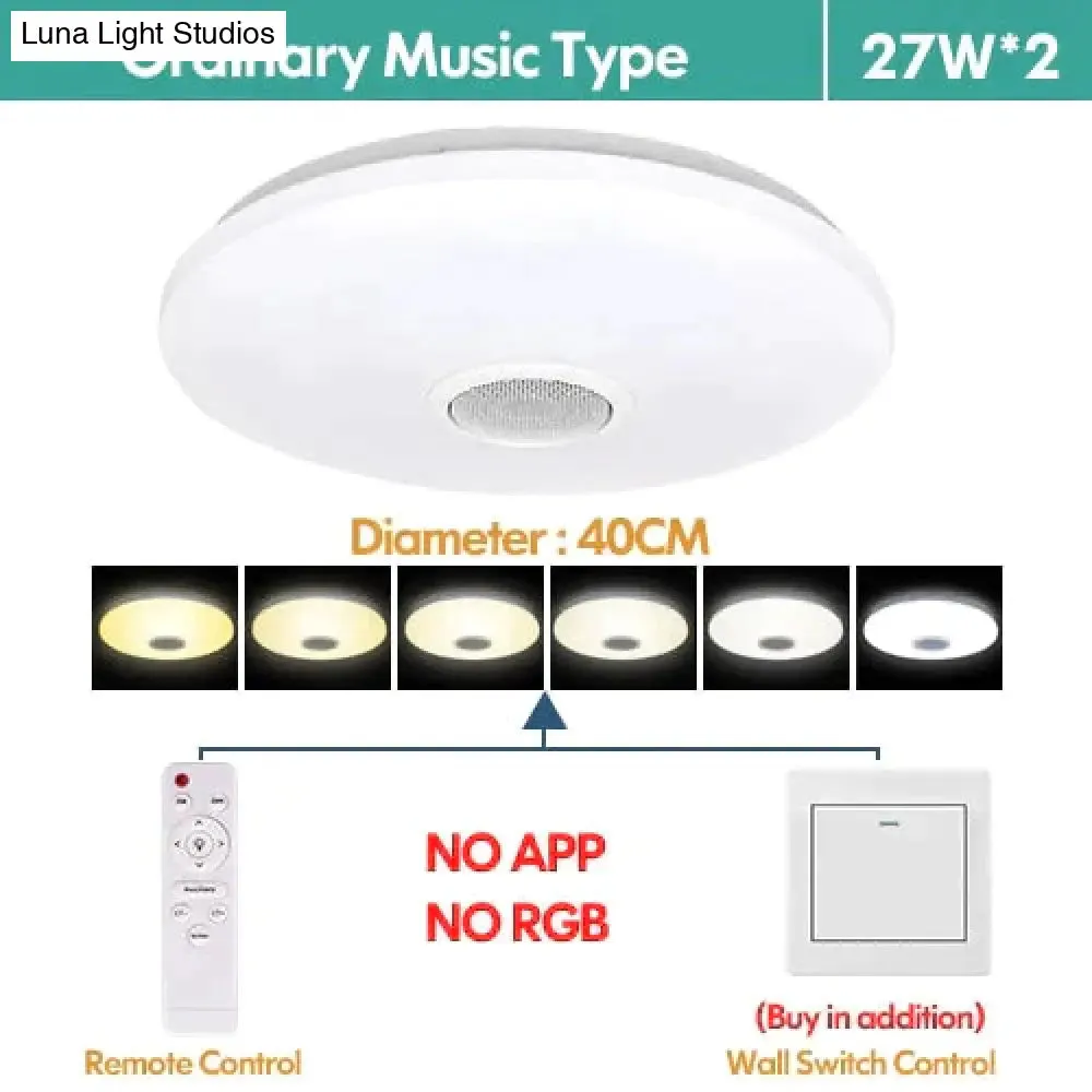 LED Ceiling Light Bluetooth and Music with colourful and dimmer RGB Ceiling Light Remote Control for living room and bedroom