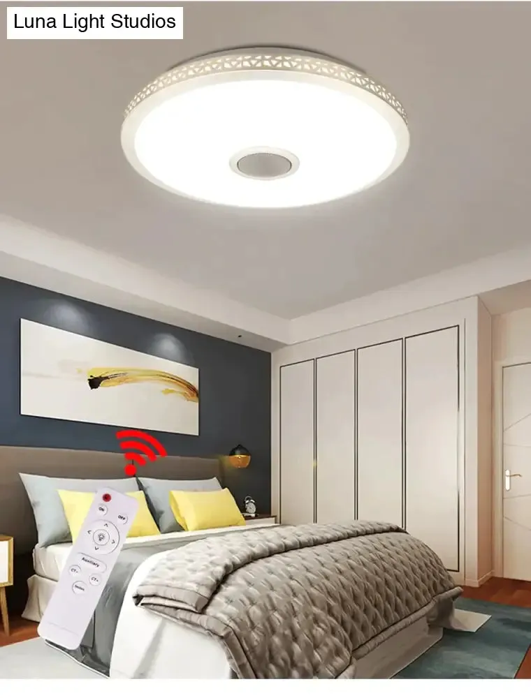 LED Ceiling Light Bluetooth and Music with colourful and dimmer RGB Ceiling Light Remote Control for living room and bedroom