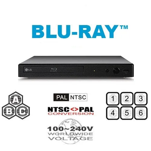 LG BP350: Multi Region Free Blu Ray Player - WiFi Support - Full HD 1080p