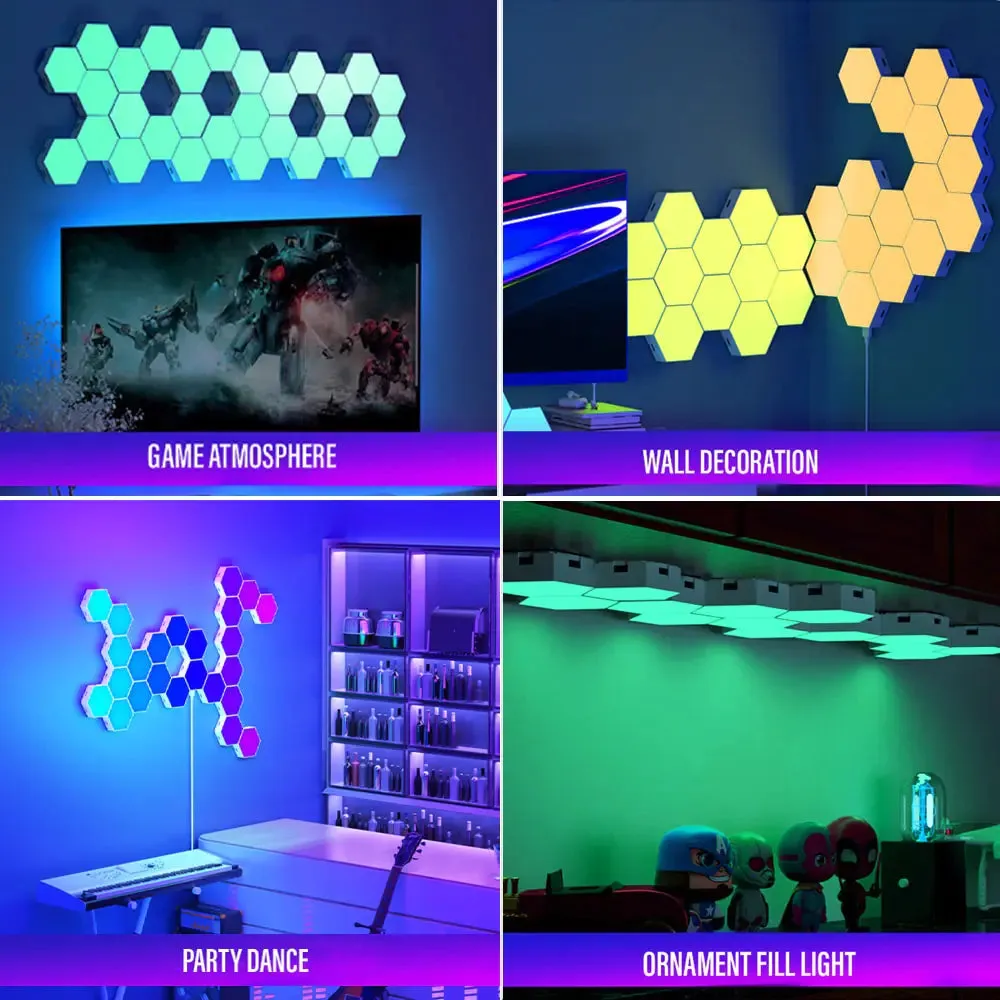 Luminous Hex Lights: Elevate Your Space with Vibrant Innovation
