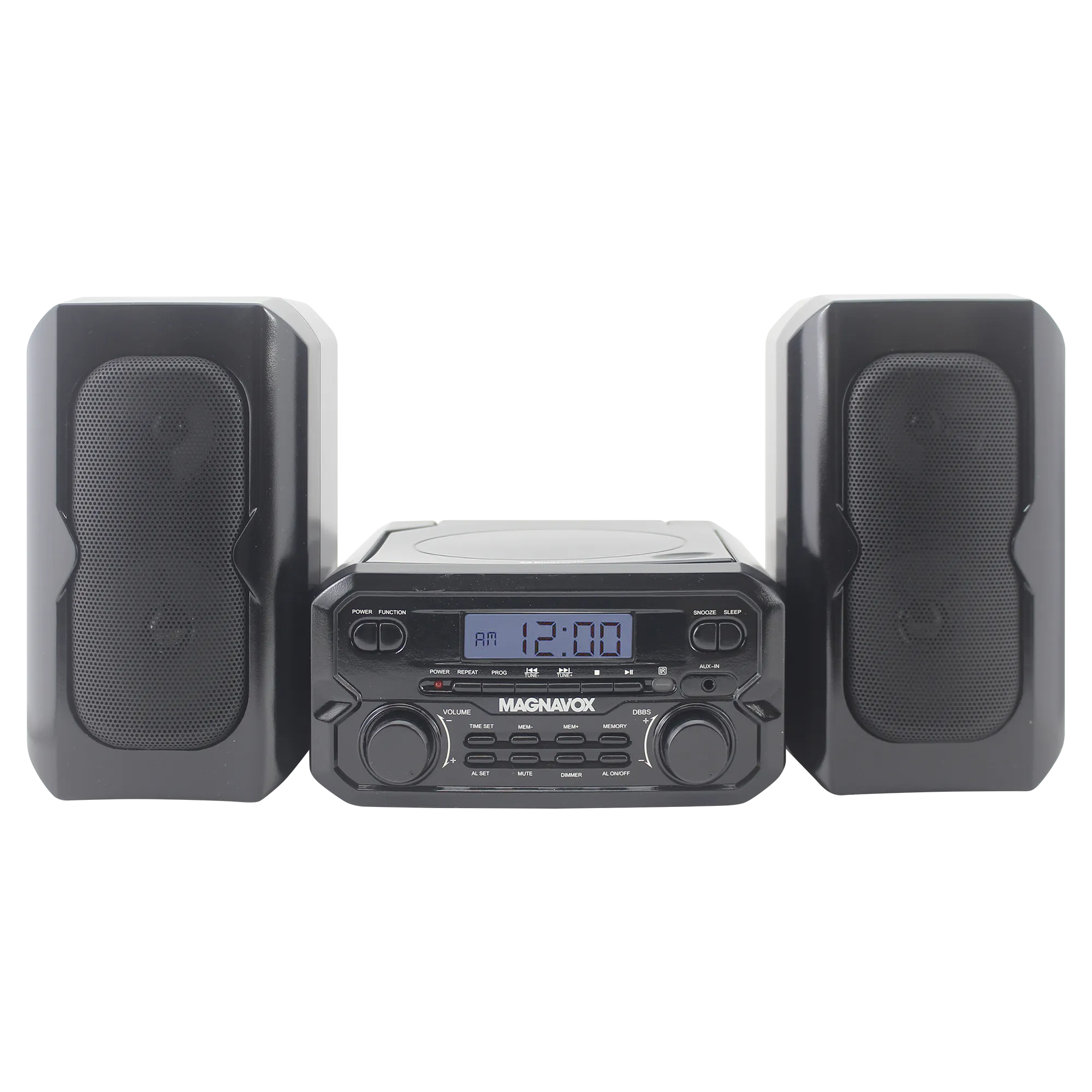 Magnavox MM435M-BK Compact CD Shelf System with FM, Bluetooth & Remote Control in Black