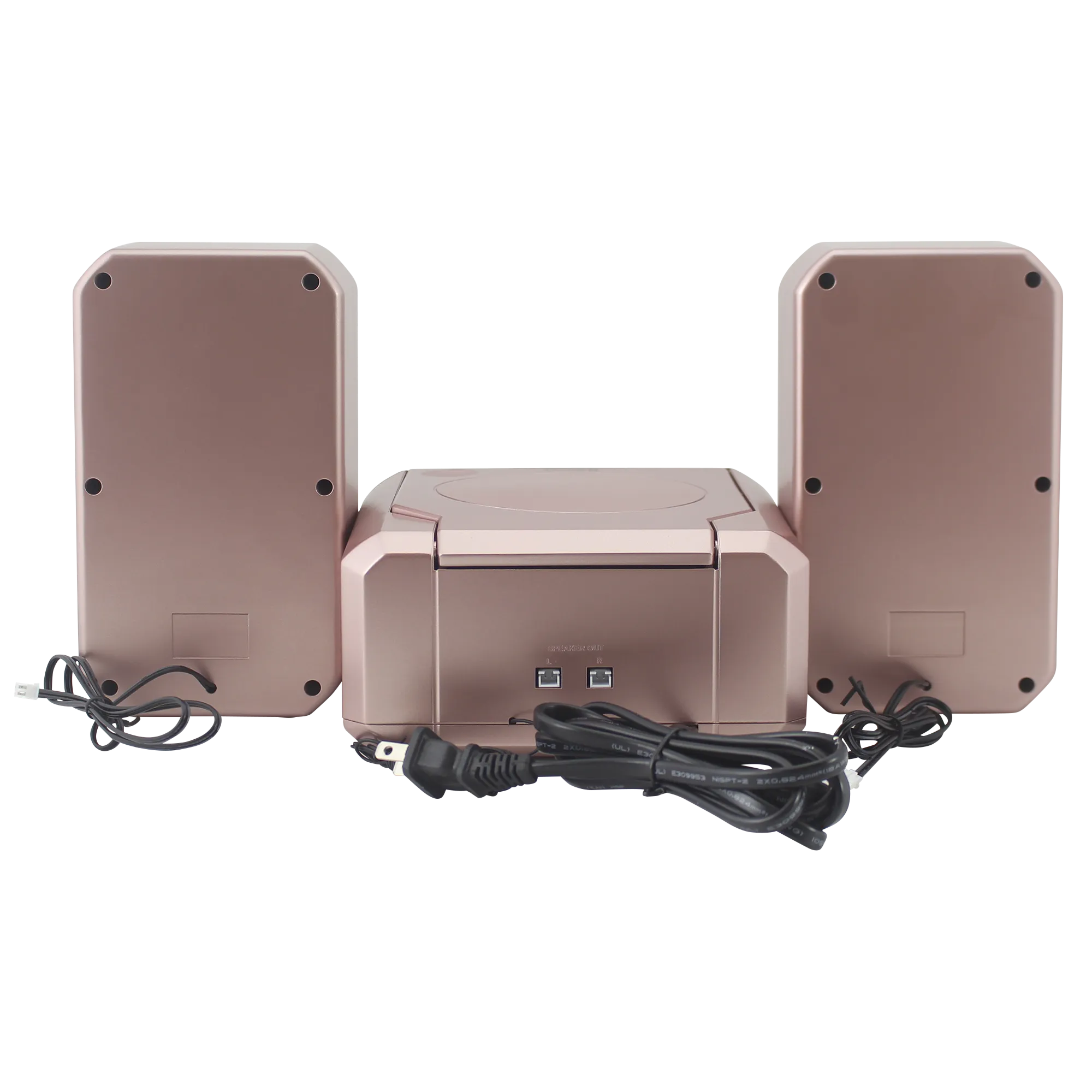 Magnavox MM435M-RG Compact CD Shelf System with FM, Bluetooth & Remote Control in Rose Gold