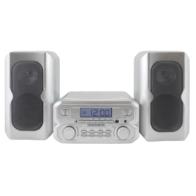 Magnavox MM435M-SL Compact CD Shelf System with FM, Bluetooth & Remote Control in Silver