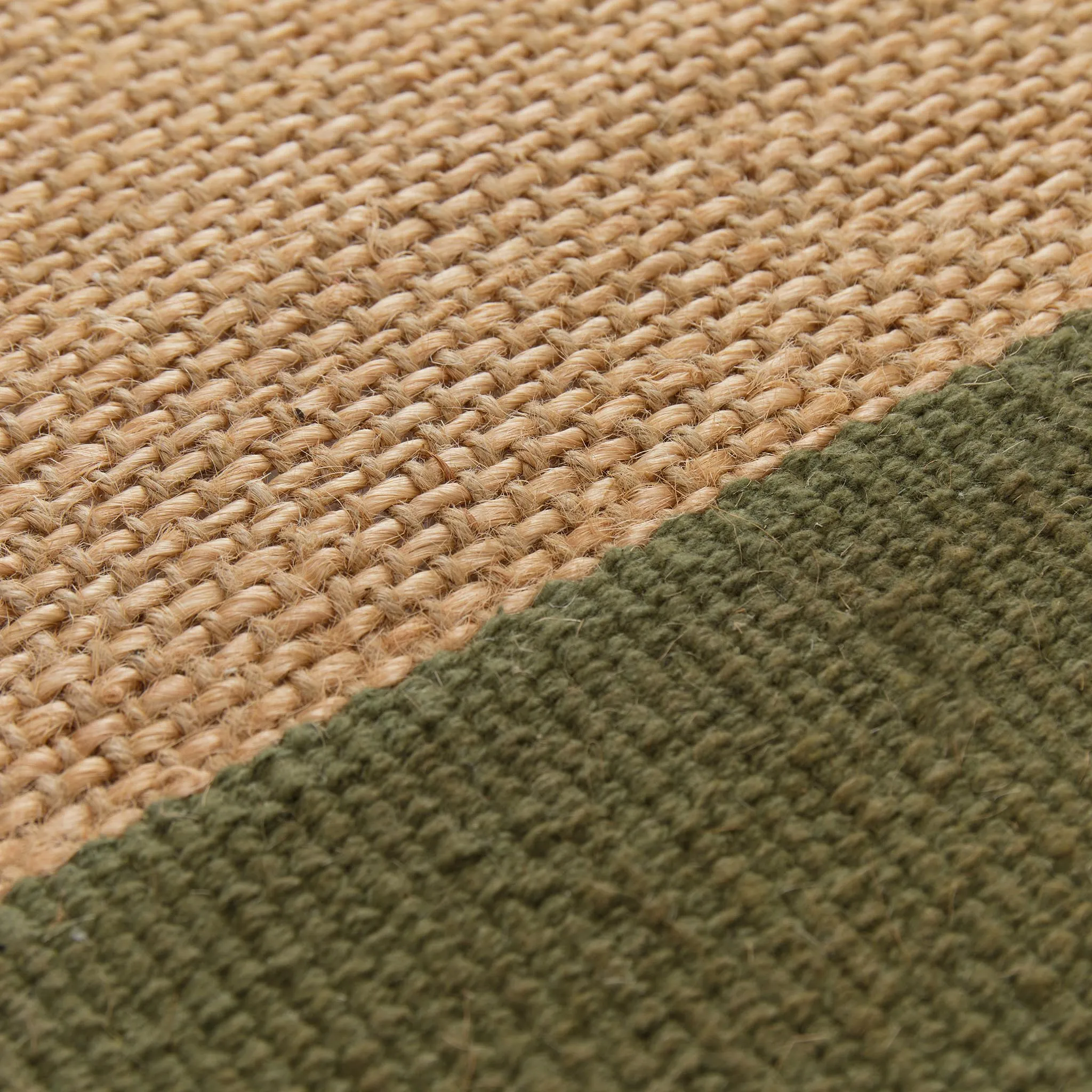 Mela Cotton Jute Rug [Pine & Natural & Natural white]