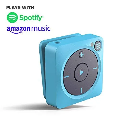 Mighty Vibe Spotify and Amazon Music Player - Bluetooth & Wired Headphones - 1,000  Song Storage - No Phone Needed - Blue