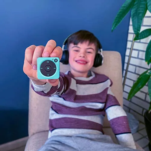 Mighty Vibe Spotify and Amazon Music Player - Bluetooth & Wired Headphones - 1,000  Song Storage - No Phone Needed - Blue
