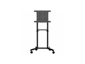 Mobile TV Cart - Portable Rolling TV Stand for 37-70" VESA Display (154lb/70kg) - TV Stand w/Shelf & Storage Compartment - Rotate/Tilt Display - Universal TV Mount on Wheels (MBLTVSTNDEC)