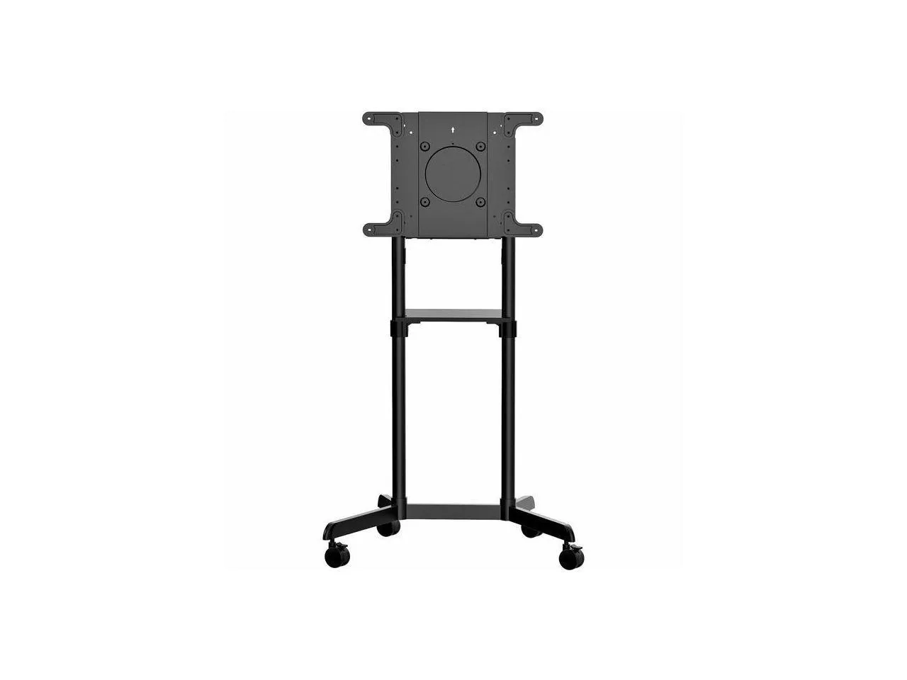 Mobile TV Cart - Portable Rolling TV Stand for 37-70" VESA Display (154lb/70kg) - TV Stand w/Shelf & Storage Compartment - Rotate/Tilt Display - Universal TV Mount on Wheels (MBLTVSTNDEC)