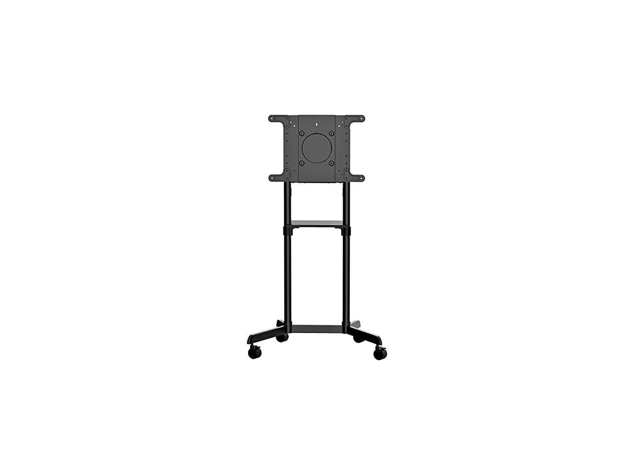 Mobile TV Cart - Portable Rolling TV Stand for 37-70" VESA Display (154lb/70kg) - TV Stand w/Shelf & Storage Compartment - Rotate/Tilt Display - Universal TV Mount on Wheels (MBLTVSTNDEC)
