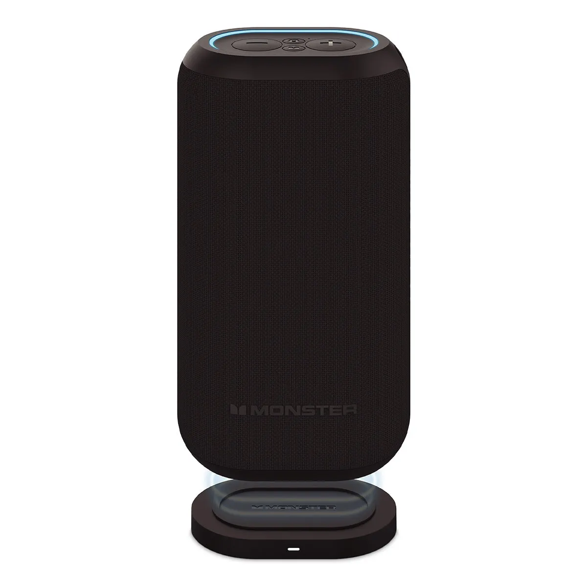 Monster DNA MAX Waterproof Bluetooth Speaker with Qi Wireless Charging Pad & Reverse USB-C Charging (Black)