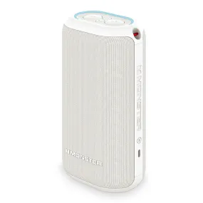 Monster DNA MAX Waterproof Bluetooth Speaker with Qi Wireless Charging Pad & Reverse USB-C Charging (White)