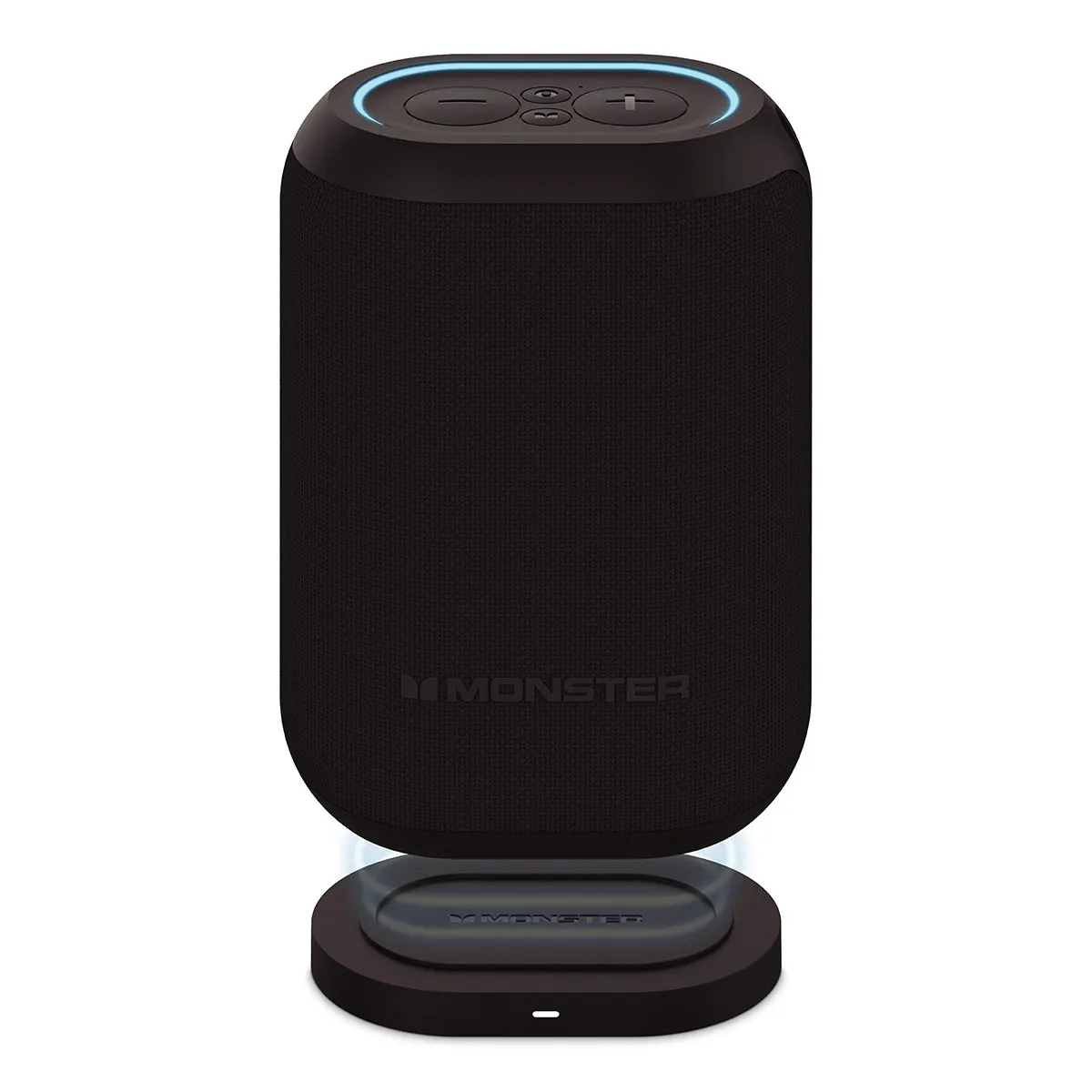 Monster DNA One Waterproof Portable Bluetooth Speaker with Omnidirectional Sound & Qi Wireless Charging Base (Black)
