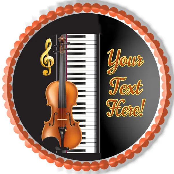 Music Instruments - Edible Cake Topper, Cupcake Toppers, Strips