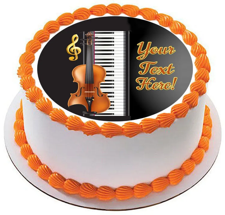 Music Instruments - Edible Cake Topper, Cupcake Toppers, Strips