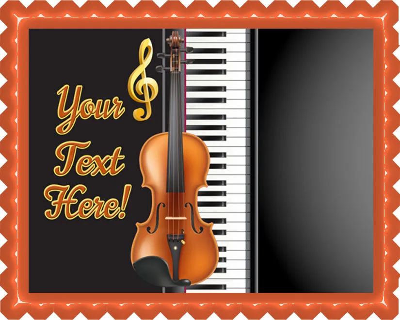 Music Instruments - Edible Cake Topper, Cupcake Toppers, Strips