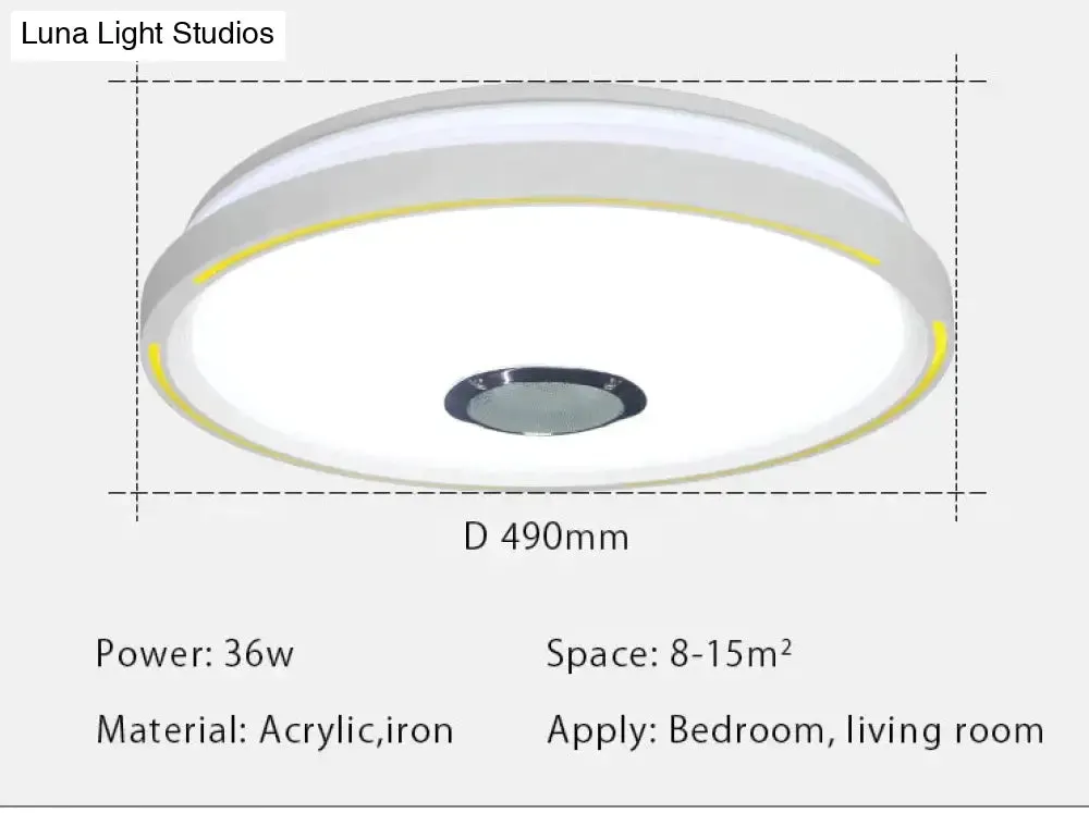Music LED Ceiling Lights RGB APP Control Ceiling Lamp Bedroom 36W Living Room Light Lampara De Techo Ceiling Light