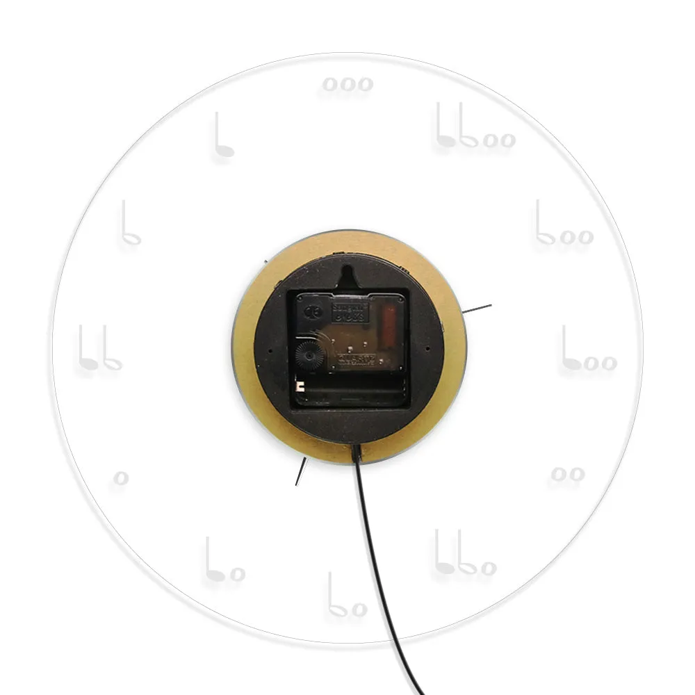 Musical Notation Wall Clock with LED illumination Musical Notes Lighted Modern Wall Clock Treble Clef Neon Sign Music Room Decor