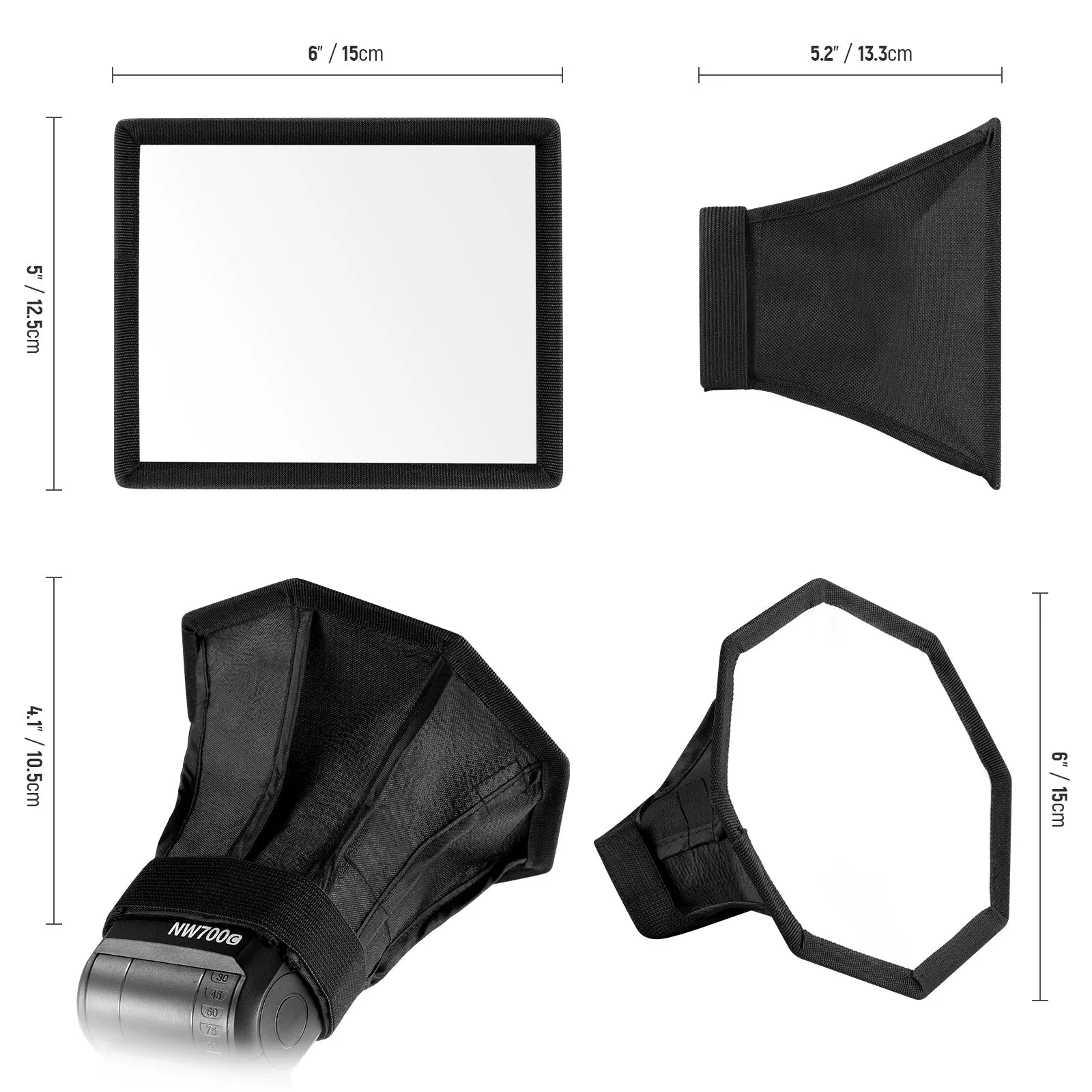 NEEWER NS2P 2 Pack Flash Diffuser Speedlight Softboxes