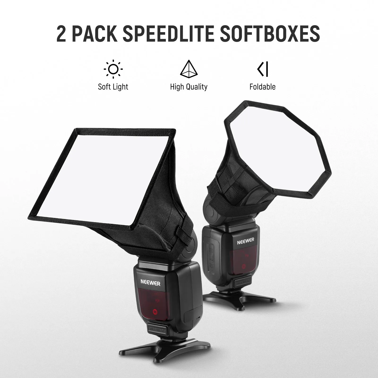 NEEWER NS2P 2 Pack Flash Diffuser Speedlight Softboxes