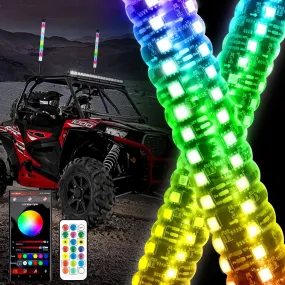New 2.2FT LED RGB Whip Lights with Turn Signal & Brake Light, Bluetooth APP/ Remote Control New 2.2FT LED RGB Whip Lights with Turn Signal & Brake Light, Bluetooth APP/ Remote Control