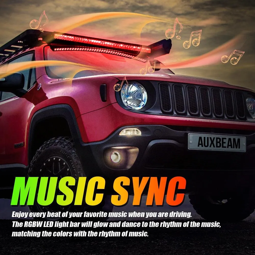New 42 Inch V-PRO Series Curved RGBW Color Changing Off Road LED Light Bar for ATV UTV SIDE BY SIDES