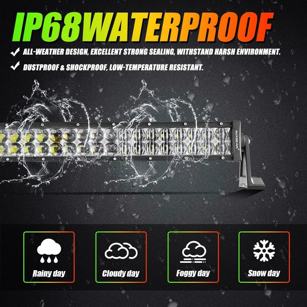 New 42 Inch V-PRO Series Straight RGBW Color Changing Off Road Led Light Bar for ATV UTV SIDE BY SIDES