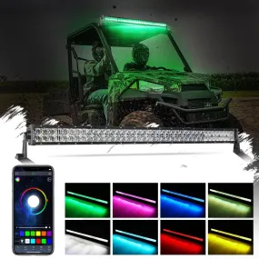 New 42 Inch V-PRO Series Straight RGBW Color Changing Off Road Led Light Bar for ATV UTV SIDE BY SIDES