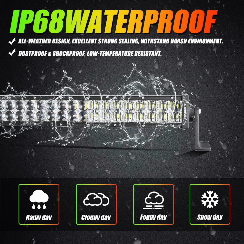 New 52 Inch V-PRO Series Straight RGBW Color Changing Off Road LED Light Bar for ATV UTV SIDE BY SIDES