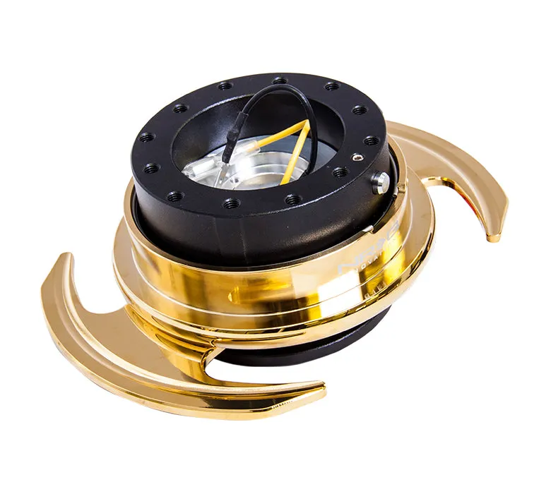 NRG Quick Release 3.0 (Black/Neochrome/Gold/Carbon Fiber) w/ Handles