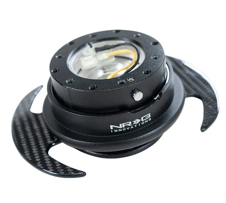 NRG Quick Release 3.0 (Black/Neochrome/Gold/Carbon Fiber) w/ Handles