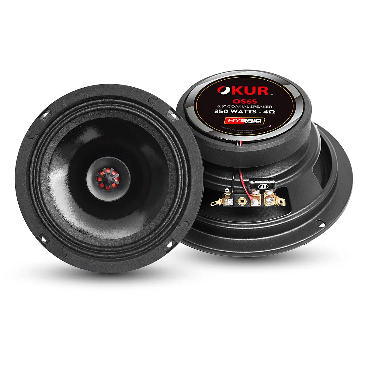 OKUR 6.5" Coaxial Speakers Pair 350 Watts Max Power 1" KSV Voice Coil 4 Ohm OS65