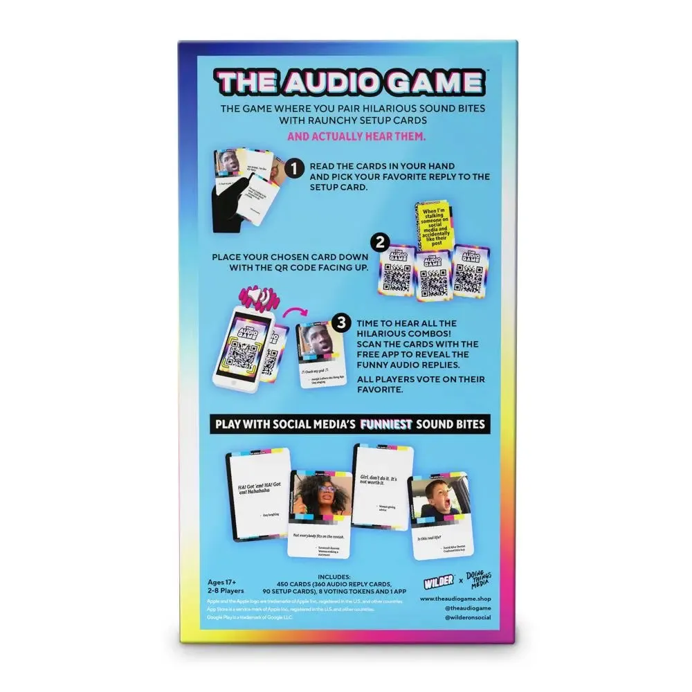 Open Box - The Audio Game Card Game Social Media Sound Bites Viral Memes App Required