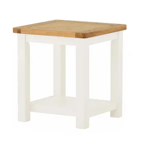 Padstow White Lamp/Side Table